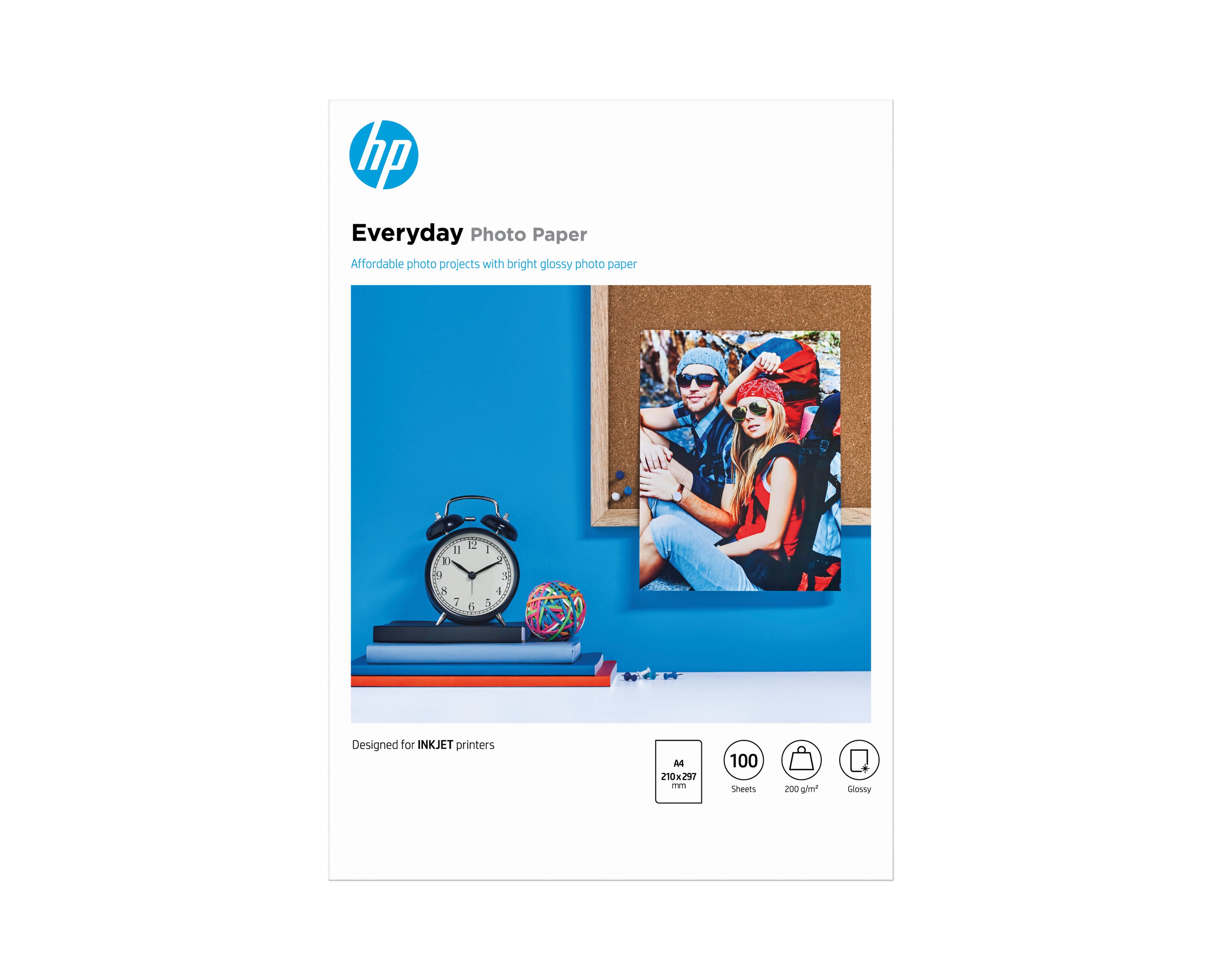 HP EVERYDAY PHOTO PAPER - PAPIER - PAPIER SEMI-BRILLANT - A4 (210 X 297 MM) - 175 G/M2 - 100 PC.