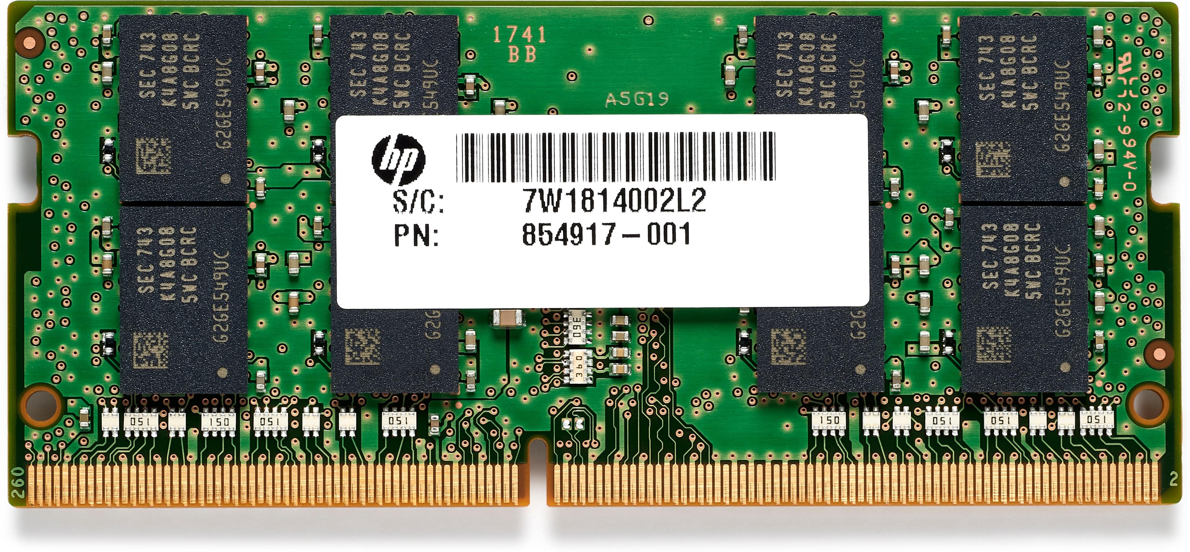 HP - DDR4 - MODULE - 16 GO - SO DIMM 260 BROCHES - 2666 MHZ / PC4-21300 - 1.2 V - MÉMOIRE SANS TAMPON - NON ECC - PROMO - POUR ELITE SLICE G2 (SO-DIMM), ELITEDESK 705 G4 (SO-DIMM), 705 G5 (SO-DIMM), 800 G4 (SO-DIMM), 800 G5 (SO-DIMM), ELITEONE 1000 G1, 10